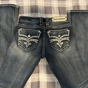 Woman’s Rock Revival Boot Cut Jeans size 28/33 long